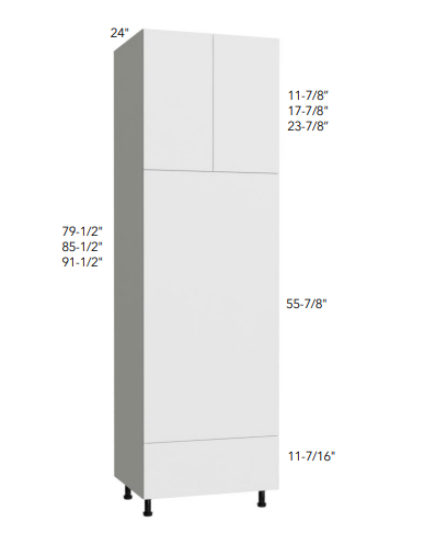 OVEN CABINET DOUBLE WITH 1 DRAWER - Bianco Gloss