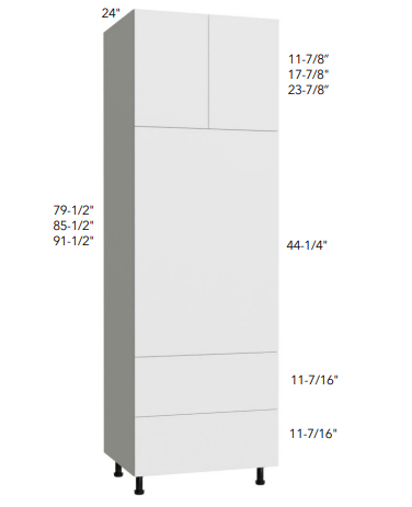 OVEN CABINET COMBO WITH 2 DRAWERS - Bianco Gloss