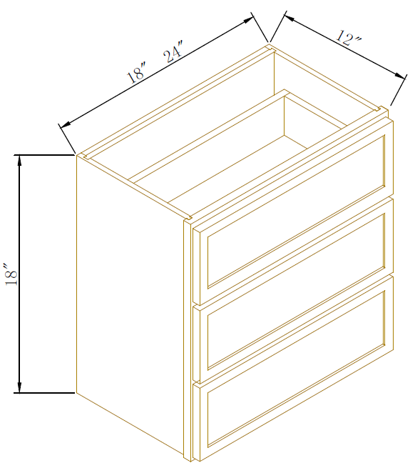 VANITY WALL DRAWER CABINETS - Newtown White