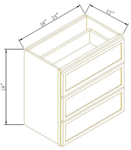 VANITY WALL DRAWER CABINETS - Newtown White