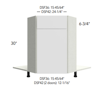 DIAGONAL SINK FRONT - Bianco Gloss