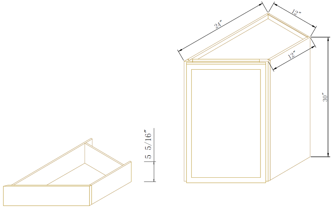 BASE END CORNER CABINETS - Newtown White