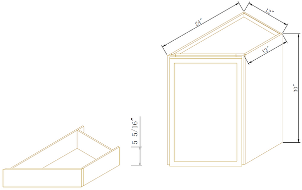 BASE END CORNER CABINETS - Newtown White