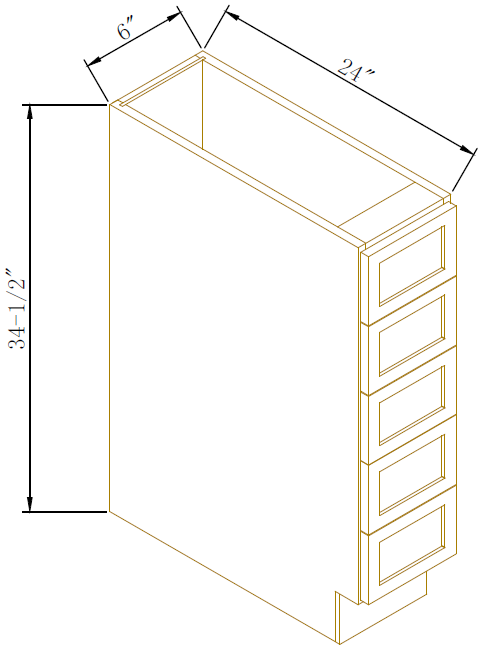 BASE SPICE DRAWER - Newtown White