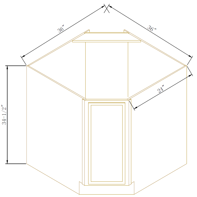 DIAGONAL SINK BASE - Newtown White