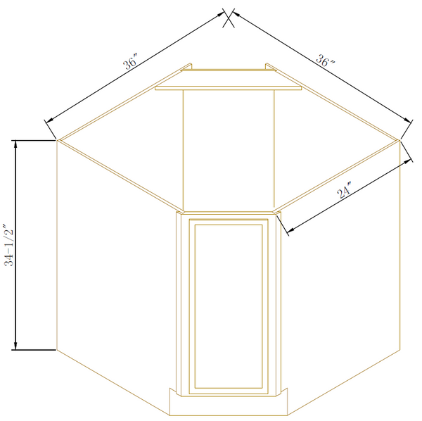 DIAGONAL SINK BASE - Newtown White