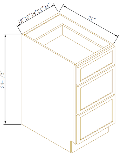 VANITY DRAWER BASES - Newtown White