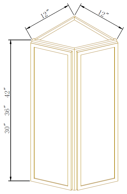 WALL END CORNER CABINET - Newtown White