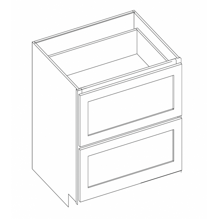 2 DRAWER BASES - Shaker White