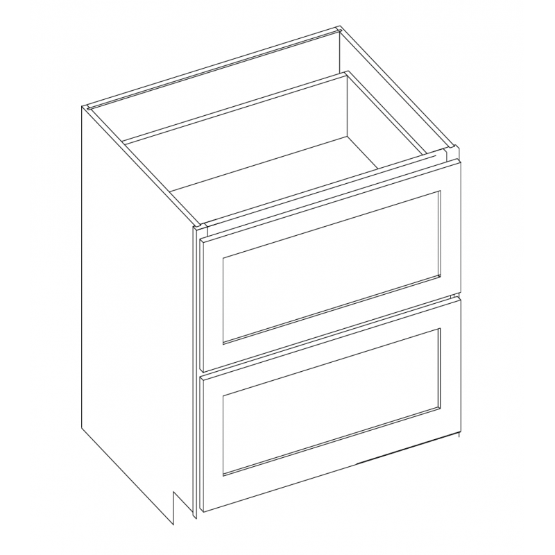 2 DRAWER BASES - Shaker White