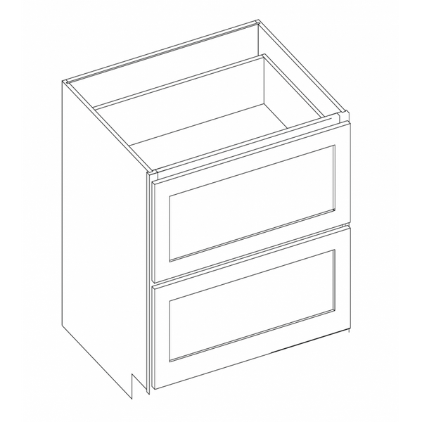 2 DRAWER BASES - Shaker White