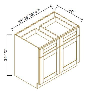 DOUBLE DOOR & DRAWER BASES - Escada Midnight Blue