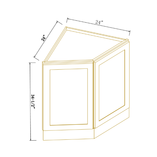 BASE END CORNER CABINETS - Classic White