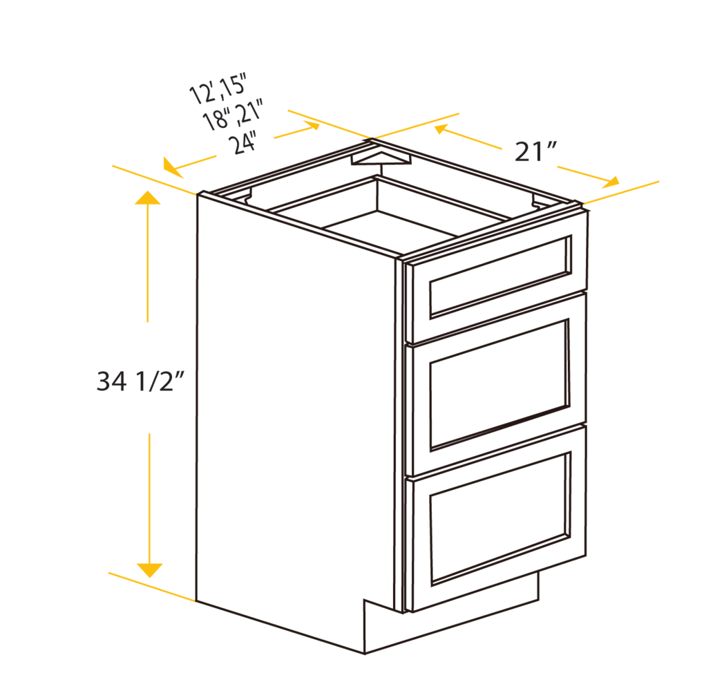 VANITY DRAWER BASE - Global Gray