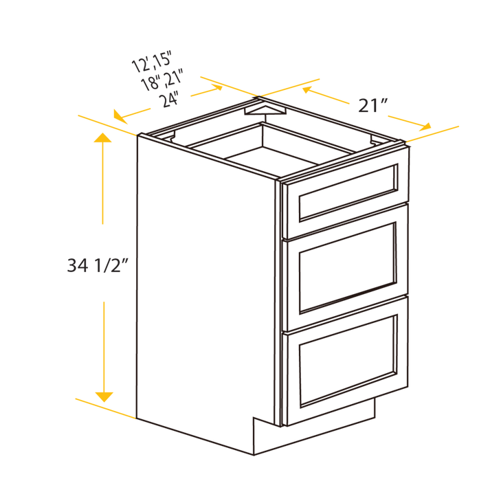 VANITY DRAWER BASE - Global Gray