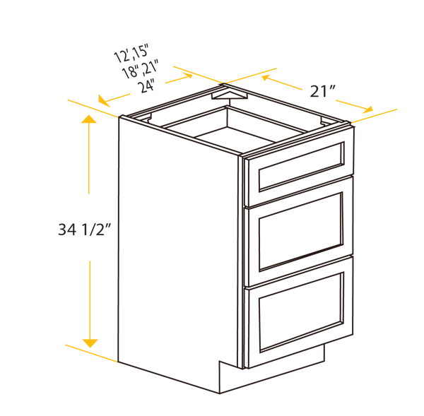 VANITY DRAWER BASE - Global Gray