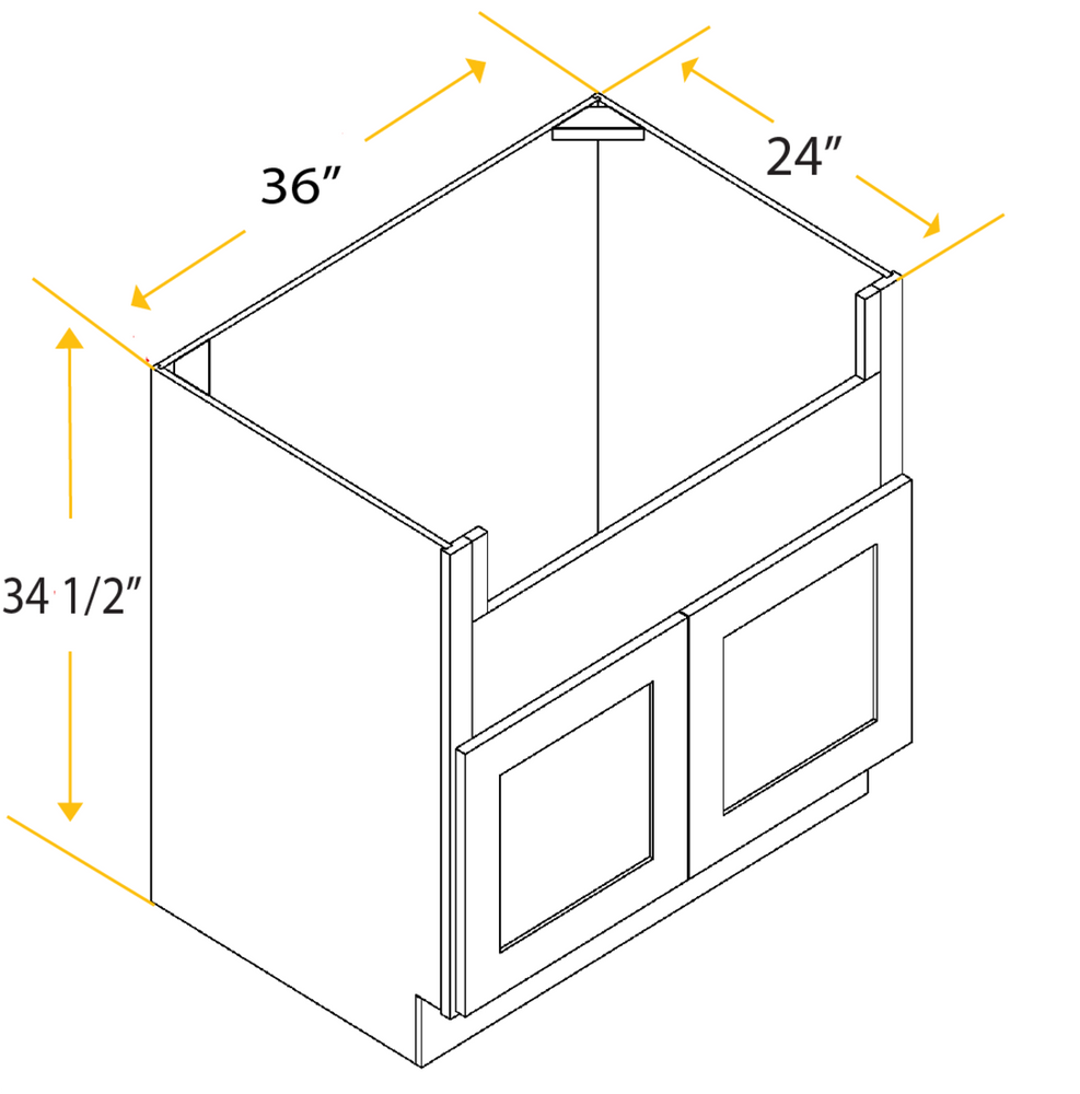 FARM SINK BASE CABINETS - Global Gray