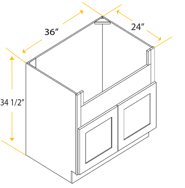 FARM SINK BASE CABINETS - Global Gray