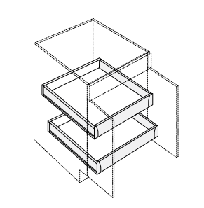 ROLL OUT TRAY - Bianco Matte