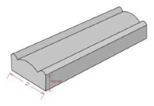 LIGHT RAIL MOLDING - Helena Saddle