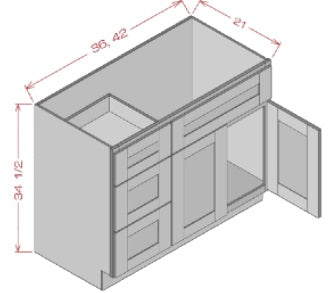 VANITY COMBO CABINETS - Helena Saddle