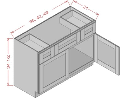 VANITY COMBO CABINETS - Helena Saddle