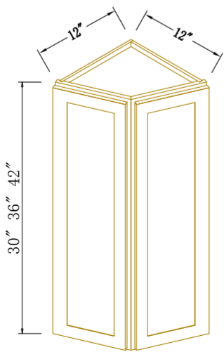 WALL END CORNER CABINET - Escada White