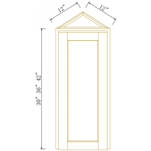 WALL END ANGLE CABINET - Escada White