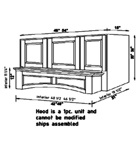 ARCHED HOOD - Portland Chestnut