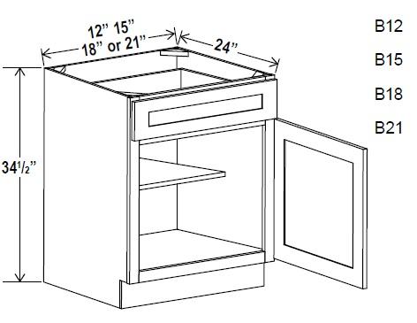 SINGLE DOOR BASES - Retro White