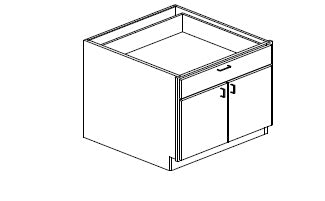 DOUBLE DOOR BASES - Antique White R