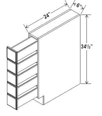 BASE SPICE DRAWER - Charleston Saddle