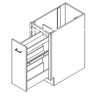 BASE SPICE RACK CABINET - Classic Chocolate