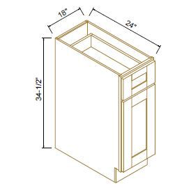 BASE WASTE BASKET CABINET - Escada Vintage