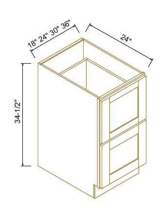 DRAWER BASES - 2 DRAWERS - Escada Midnight Blue