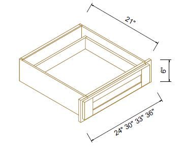 KNEE DRAWER - R Charcoal Black