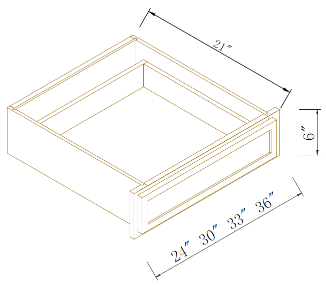 KNEE DRAWER - Newtown Black