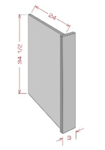 DISHWASHER END PANEL - Helena Saddle