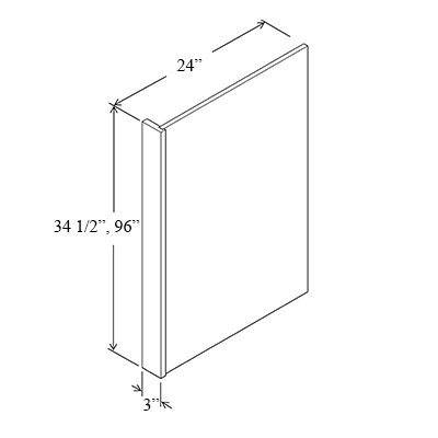 REFRIGERATOR END PANEL Portland Chestnut