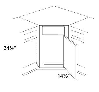 DIAGONAL SINK FRONT Fabuwood Fusion Dove