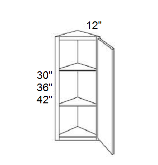 ANGLE  END WALL CABINET  Fabuwood Galaxy Nickel