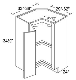 LAZY SUSAN Fabuwood Nexus Slate 