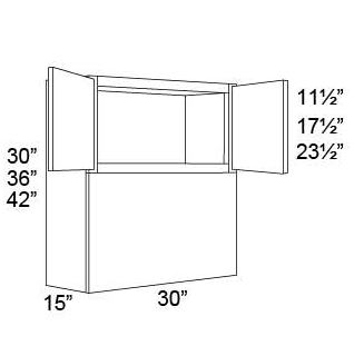 MICROWAVE WALL CABINET Fabuwood Luna Timber