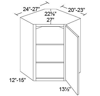 WALL DIAGONAL CORNER Fabuwood Imperio Dove 