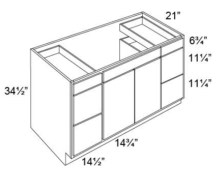 VANITY SINK & DRAWER COMBO - Fusion Blanc