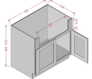 FARM SINK BASE CABINETS - Helena Saddle