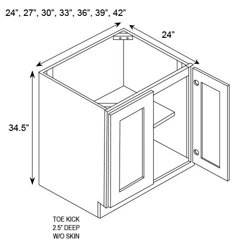 FULL HEIGHT BASE CABINET - Atlas Blanco