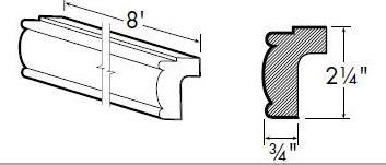 LIGHT RAIL MOLDING - Franklin Grey