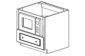 BASE MICROWAVE CABINETS - Deluxe Shaker Grey