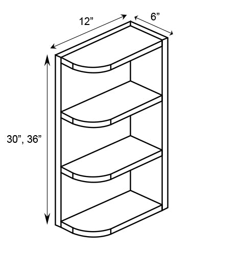 WALL OPEN END SHELF CABINET - Arlington Oatmeal